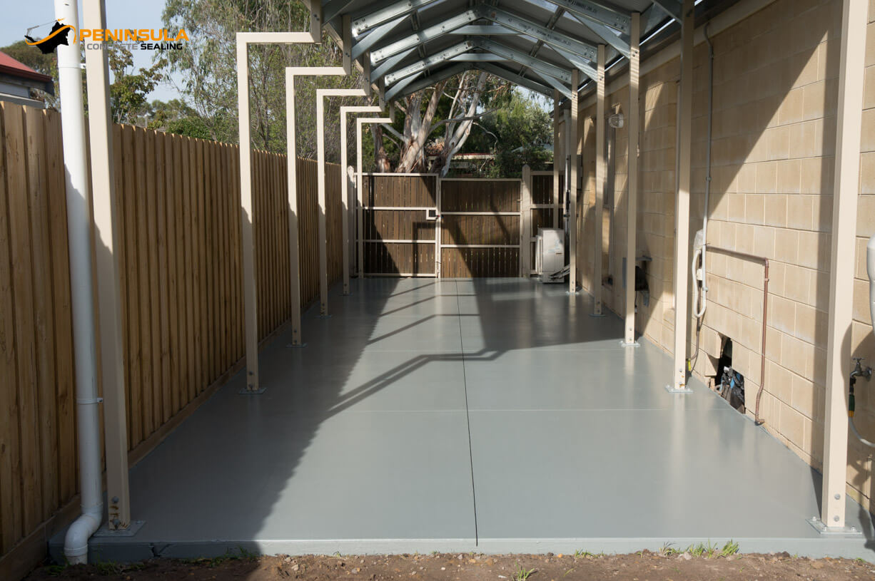 Carport sealing in Windspray using solvent based acrylic